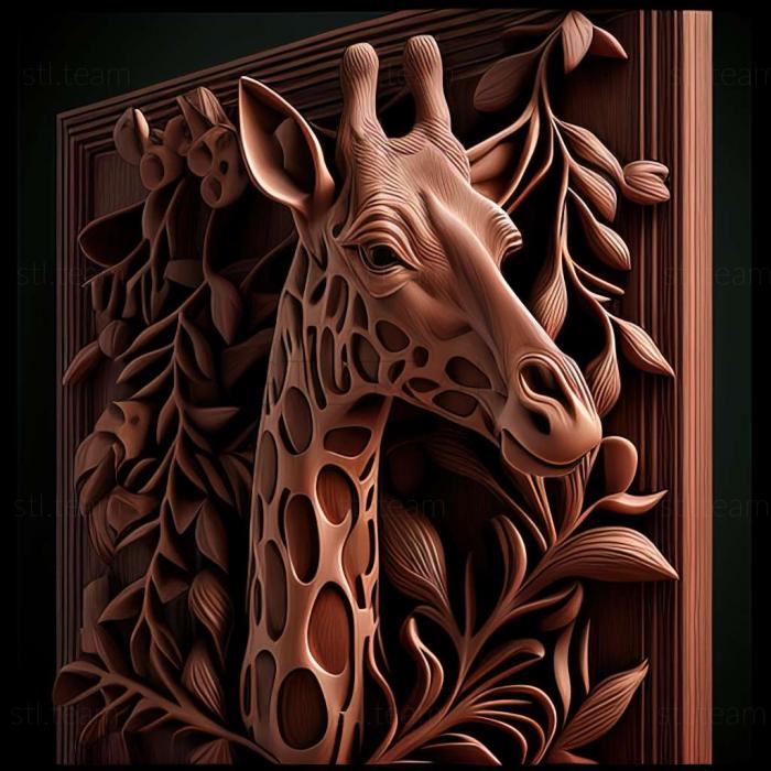 3D model Meadows giraffe famous animal (STL)